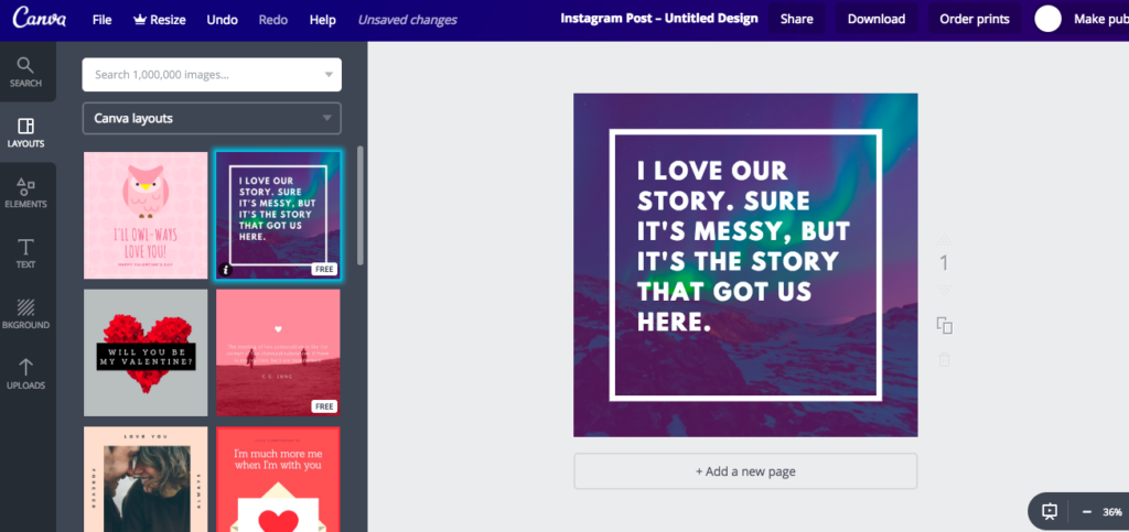 Canva Design Screenshot