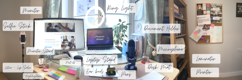 Home Office Must-Haves Labeled