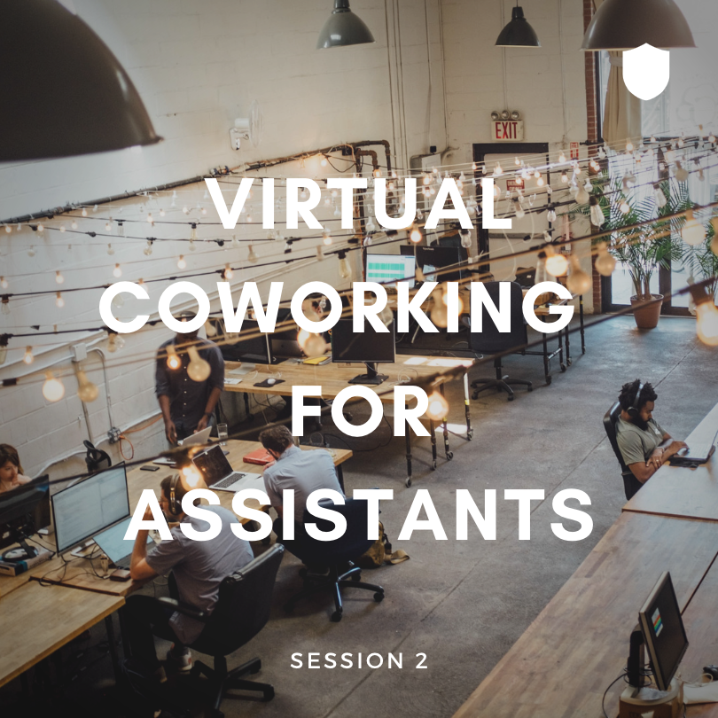 A busy coworking space where assistants are sitting at laptops and working together.