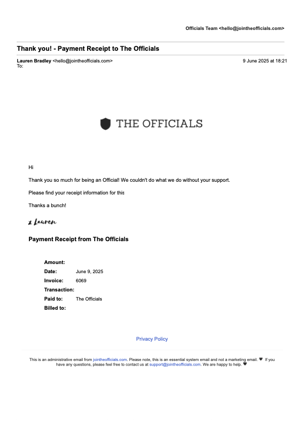 The Officials HQ Online Training and Community Platform displayed on a laptop
