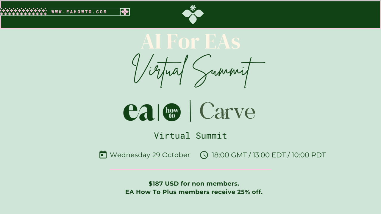 AI for EAs Virtual Summit with EA How To and Carve