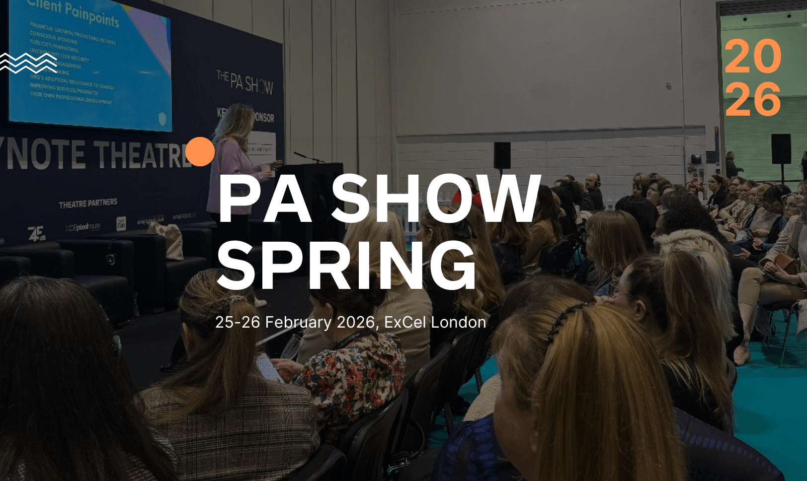 Audience attending keynote at PA Show Spring 2026, ExCel London